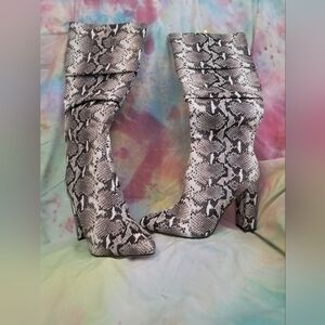 Women's snake skin boots